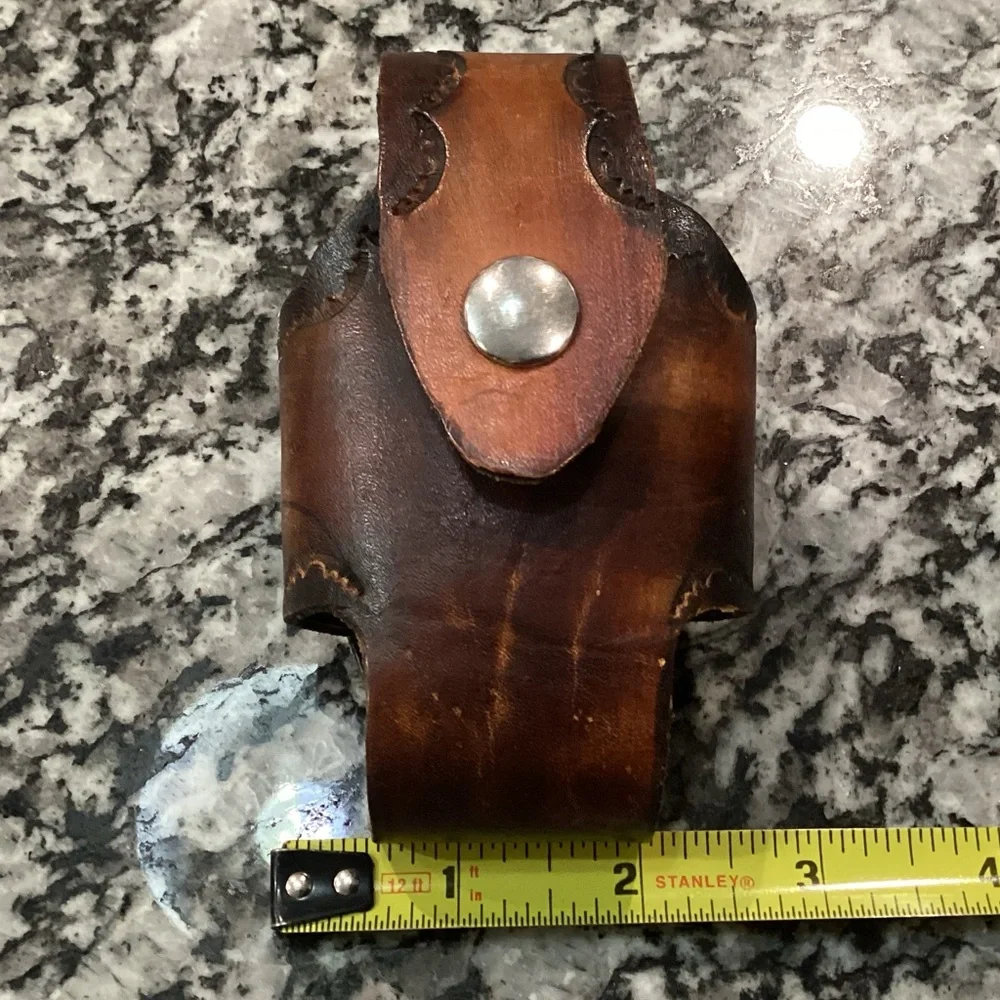 🟤 Leather Sheath for a Multi Tool - Cell Phone - Knife - Small Firearm - More